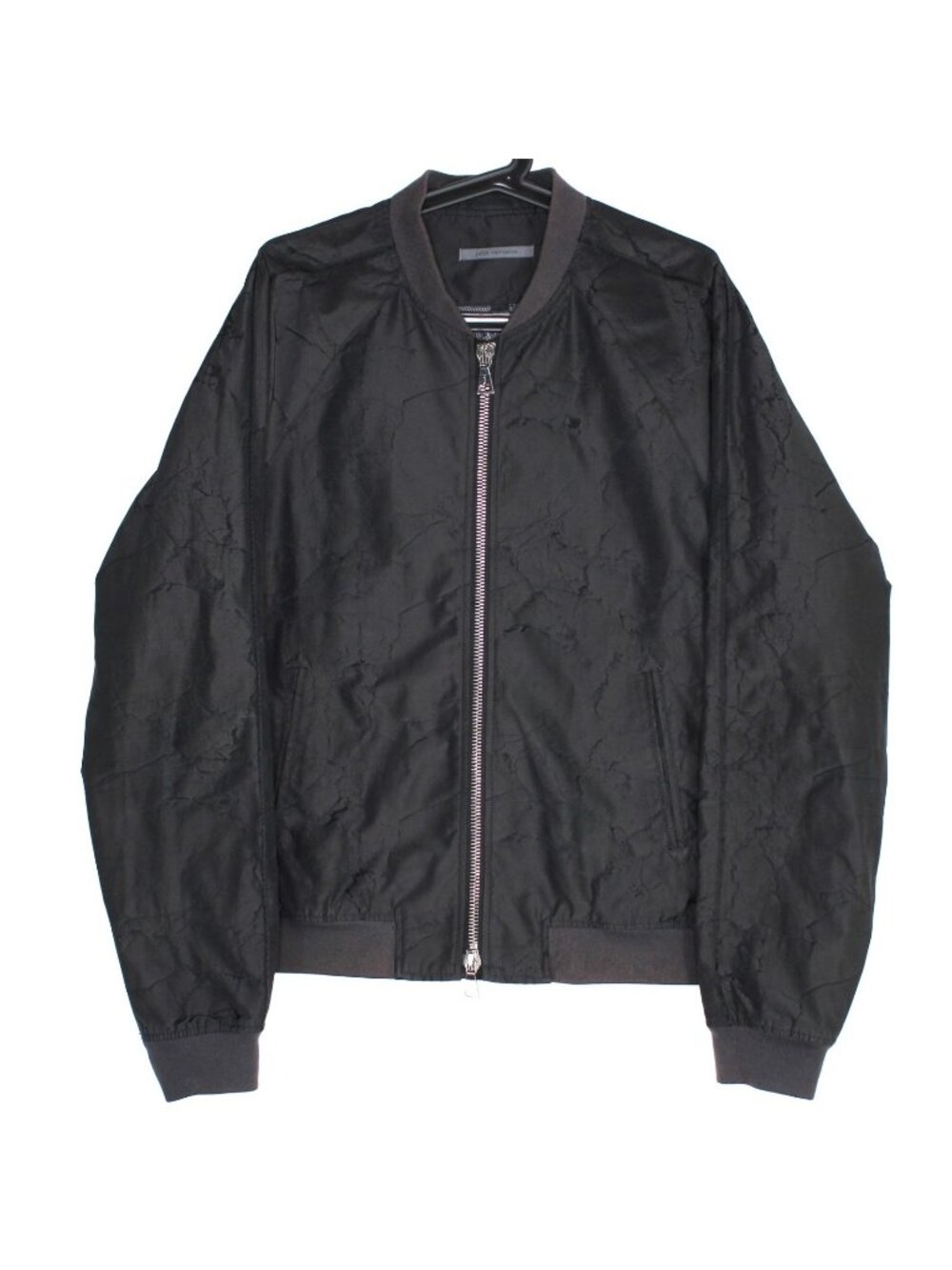 John Varvatos Mens 50 Mainline Cracked Surface Effect Bomber Jacket Q1123